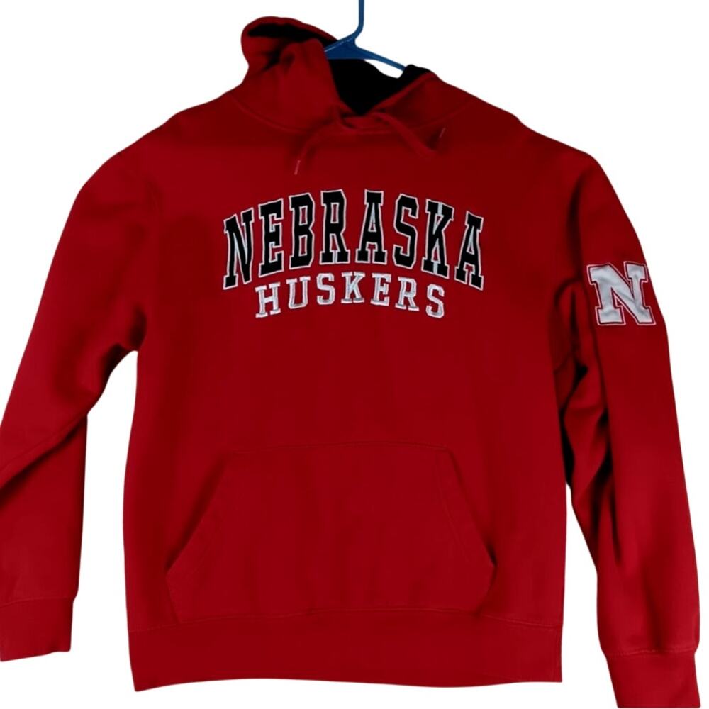 Vintage Stadium Athletics‎ Hoodie Mens L Maroon Nebraska Huskers College Sports